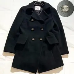 希少00s　ヴィヴィアンウエストウッド　オーブボタン　Pコート　フレア裾　Y2K