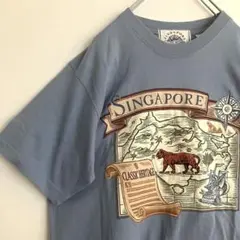 半袖Tシャツ　ビックプリント　派手　虎　タイガー　ヴィンテージ　古着