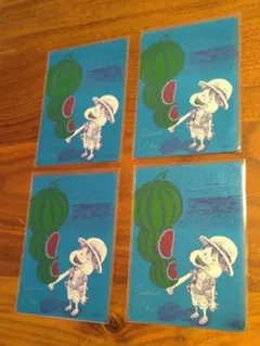 ワンピース ナツコミ 尾田栄一郎 描き下ろし メタキラカード 4枚セット