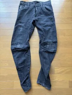 G-Star Raw3301 ブラックデニムパンツ 中古のサムネイル