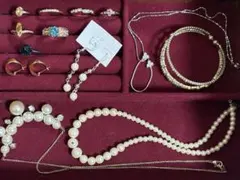 ら*ん様 遺品・私物整理ジュエリーセット ・パール・ゴールド・ダイヤモンド風