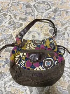FOSSIL Y2kショルダーバッグ 花柄 キャンバス ブラウンのサムネイル