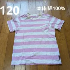 Combi mini 半袖Tシャツ 120cm ピンク ボーダーのサムネイル