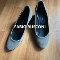 FABIO RUSCONI スエードラウンドパンプス