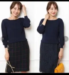 新品タグ付 Apuweiser-riche リバーシブルスカート、ニットセット