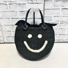 ＊未使用＊ajolie アジョリー スマイル（大）サイズ、ニコちゃん　カゴバッグ a-jolie（アジョリー） かごバッグ かご スマイルかごバッグ