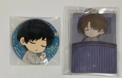 ワールドトリガー　おやすみアクリルストラップ　box特典缶バッジ二宮隊2点セット