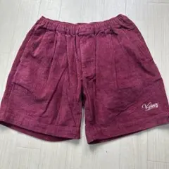 KebozコーデュロイショートパンツL ワインレッド実寸W70のサムネイル