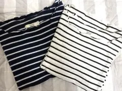 【2枚セット】MARBLE WALTZ ボーダー 半袖Tシャツ カットソー