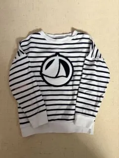 PETIT BATEAU ボーダー トレーナー　6ansのサムネイル