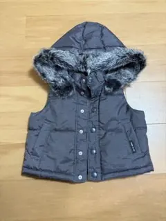 COMME CA ISM グレー ダウンベスト 90