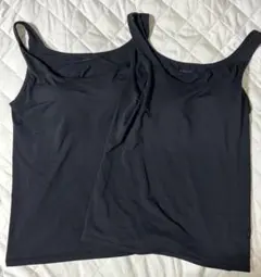 バラ売OK UNIQLO　エアリズムブラタンクトップ　M　ブラック　2枚セット