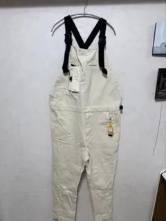 クリーム色 サスペンダー付きオーバーオール