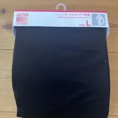 HEATTECH タートルネック長袖Tシャツ L ブラック