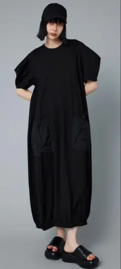 HaRIN.CYE Dimension dressブラック 半袖ロングワンピース 楽天市場】Layered dress HeRIN.CYE ヘリンドットサイ