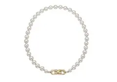 【SSIL】X Clasp Classic Pearl N ネックレス