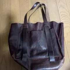 IL BISONTE 本革トートバッグ ダークブラウン 本革 肩掛け可