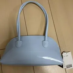 h&m ショルダーバッグ ブルー エナメルのサムネイル