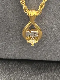 【正規品】NINA RICCI ニナリッチ 一粒ストーン ロゴネックレス