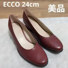 【即日発送】ECCO ウェッジソール パンプス ボルドー 24cmのサムネイル
