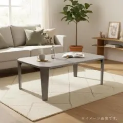 【新品】 幅90㎝ ヴィンテージ風　 折りたたみテーブル 　石目調のサムネイル