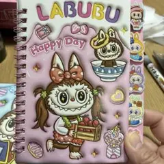 LABUBU キャラクターシール付きノート