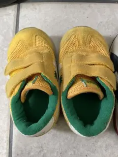 アシックス スクスク アイダホ グリーンイエロー 13cm