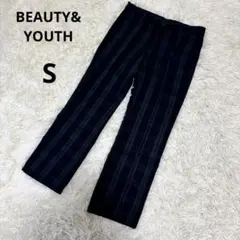 BEAUTY&YOUTH S チェック柄 ストレートパンツ