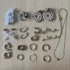 アクセサリー　16点セット　ピアス/イヤーカフ/ネックレス/リング