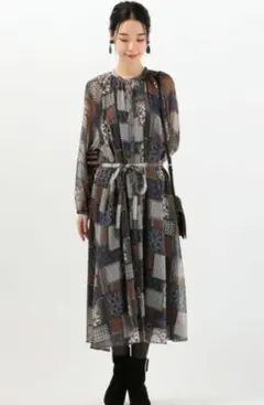 新品未使用 ☆カージュ khaju☆ パネルプリントワンピース