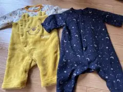 ロンパース　2点セット　 60-70cm プーさん　秋　冬