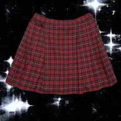 y2k 平成 ギャル グランジ フェアリーグランジ パンク 地雷 赤 チェック