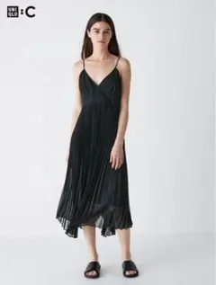 プリーツキャミソールワンピース ドット