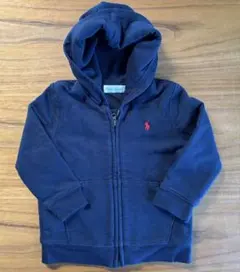 ポロラルフローレンネイビー フード付き ジップアップ トレーナー