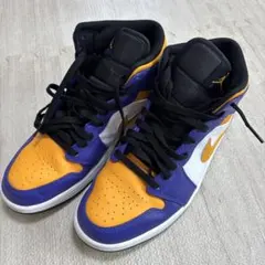 美品　NIKE AIR JORDAN 1 MID lakers 27cm