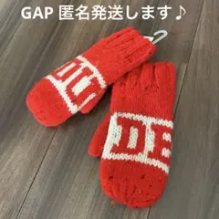 値下げ　新品タグ付きgap ミトン　レッド　手袋