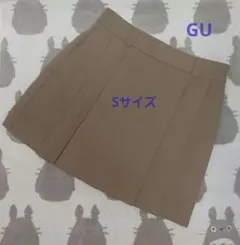 サイドプリーツスコート　ベージュ