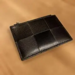 フラグメントケース レザー イントレチャート カードケース 薄型 ブラック