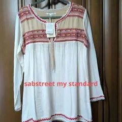 お値下げしました sab street 刺繍入り長袖シャツ 44のサムネイル
