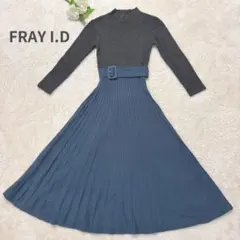 【定価24,200円】美品⭐︎FRAY I.D ウールカシミアバイカラーワンピース