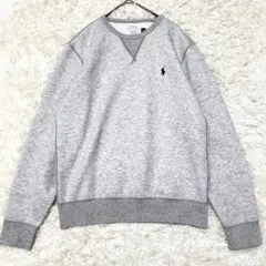 ポロラルフローレン　ダブルニット スウェットシャツ　グレー　Sサイズ　トレーナーのサムネイル