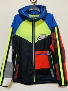 NIKE ナイキ　マルチカラーフード付き ウィンドブレーカー Sサイズのサムネイル