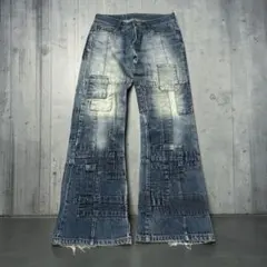 y2k グランジ ローライズフレアデニム684 517 646 ベルボトム　風