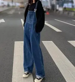 サロペット パンツ デニムサロペット レディース オーバーオール89