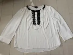 TO BE CHIC　七分袖フリル仕立てブラウス　44サイズ