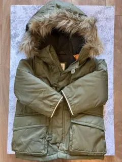 GAP 80サイズ　ダウンコート　カーキ