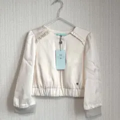 【新品】TOCCA トッカ　ブライトサテンブルゾン 110 ホワイト
