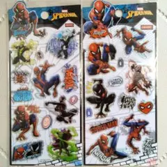 MARVEL　スパイダーマンクリスタル立体シール2枚セット【海外公式正規品】