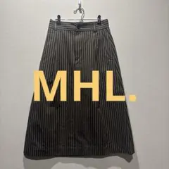 ☘️P1☘MHL マーガレットハウエル ネイビー コットン リネン スカート