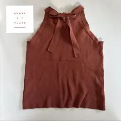 SENSE OF PLACE アーバンリサーチ　バックリボンノースリーブブラウン